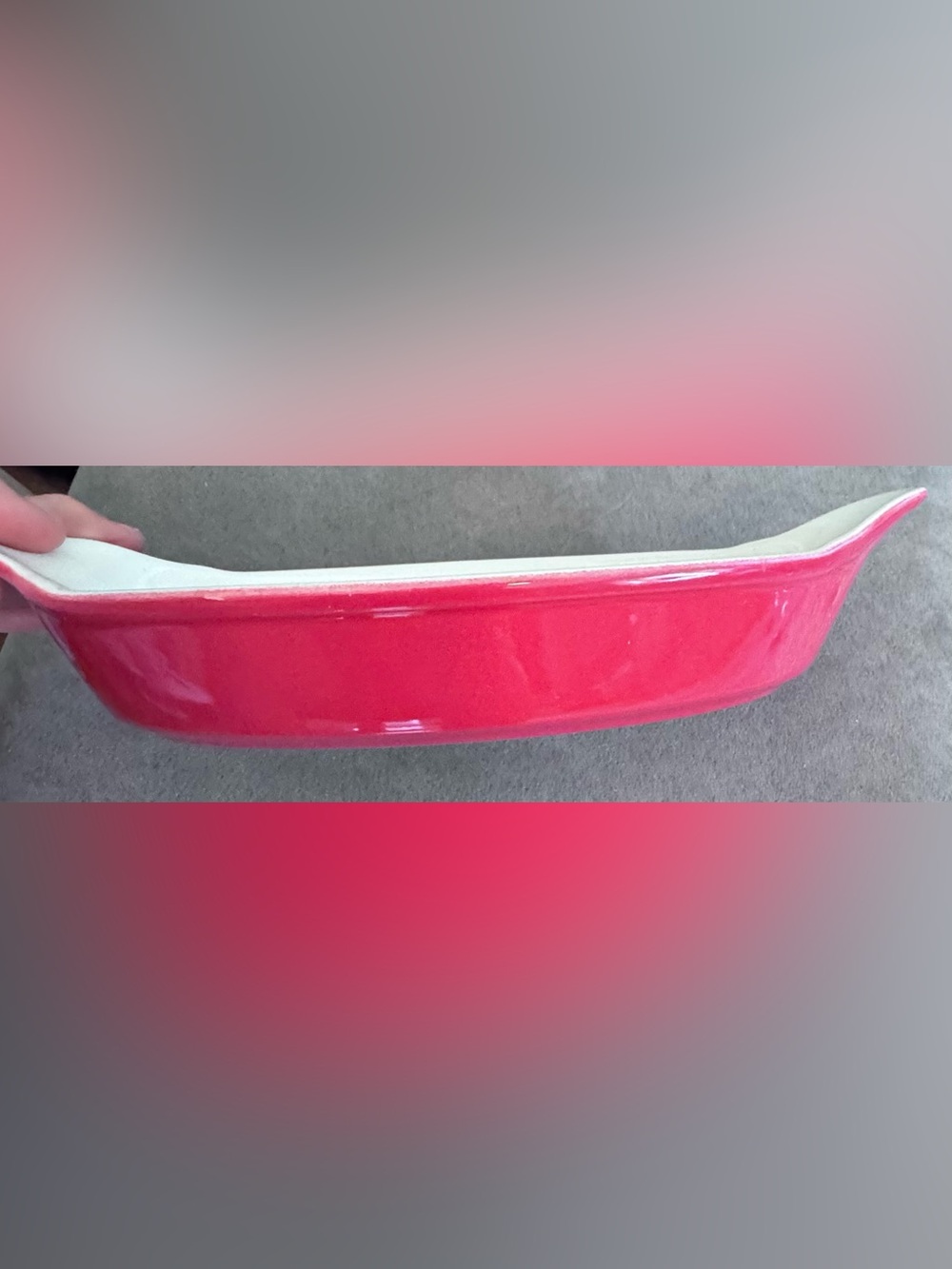 Vintage Tala Red and White Oval Baking Dish - “Rarebit Dish”